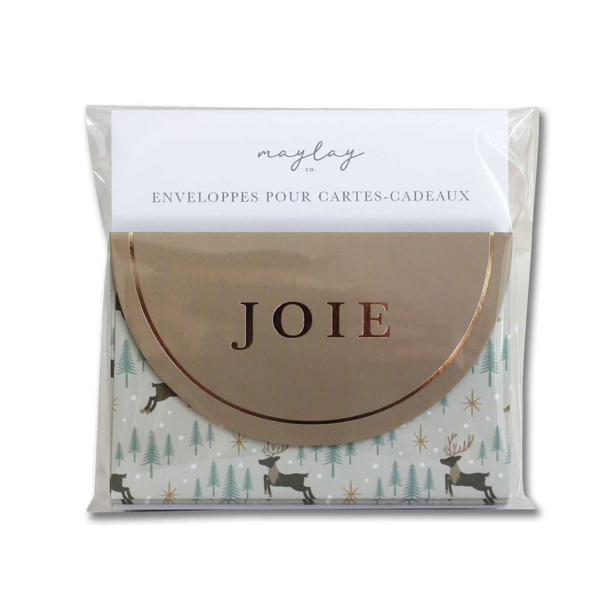 Enveloppes pour cartes-cadeaux JOIE Reindeer Forest, paquet de 6