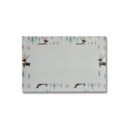 Back of the Reindeer Forest gift card envelope with a space to write a name