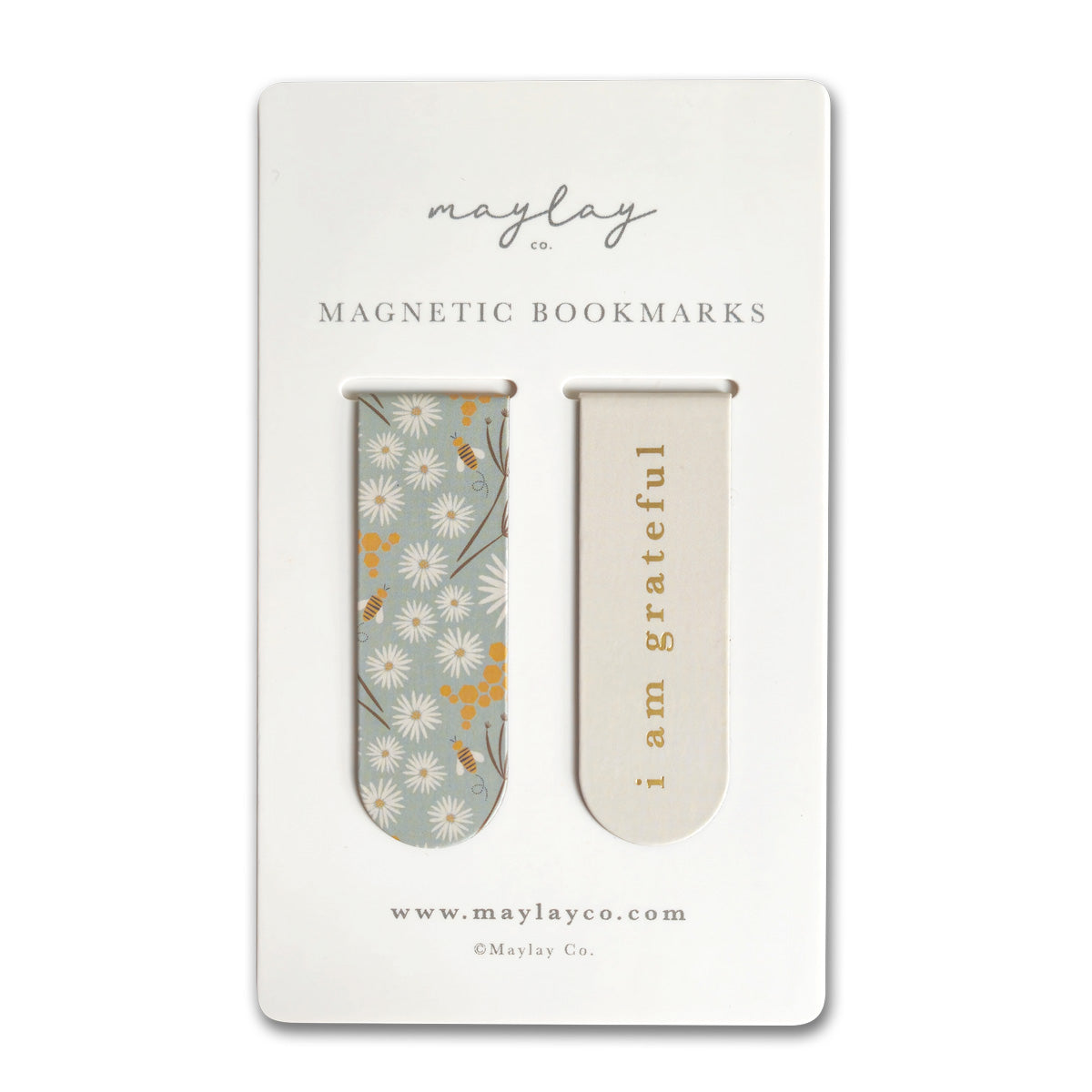 Bees Floral Magnetic Bookmarks (Set of 2)