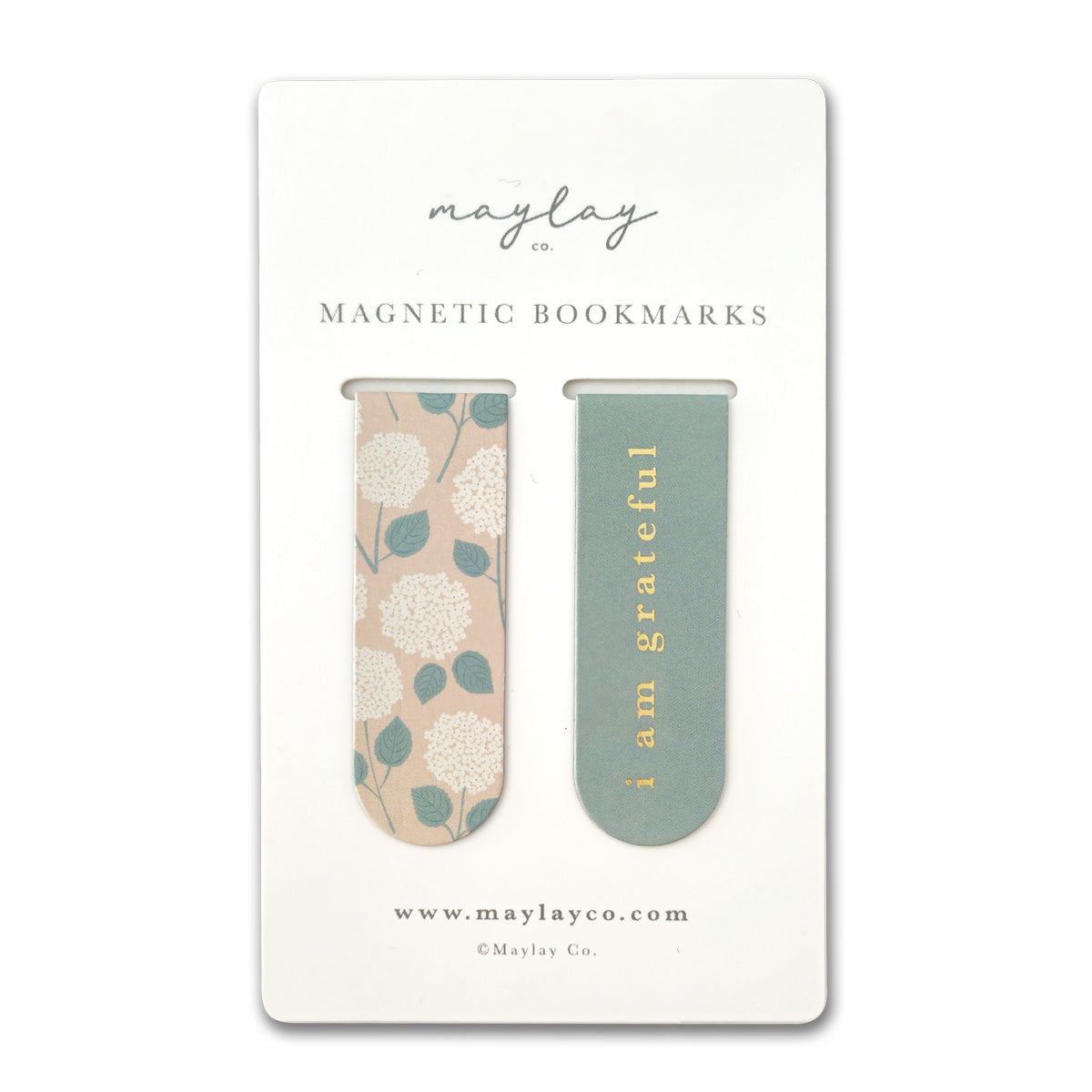 Hydrangeas Floral Magnetic Bookmarks (Set of 2)