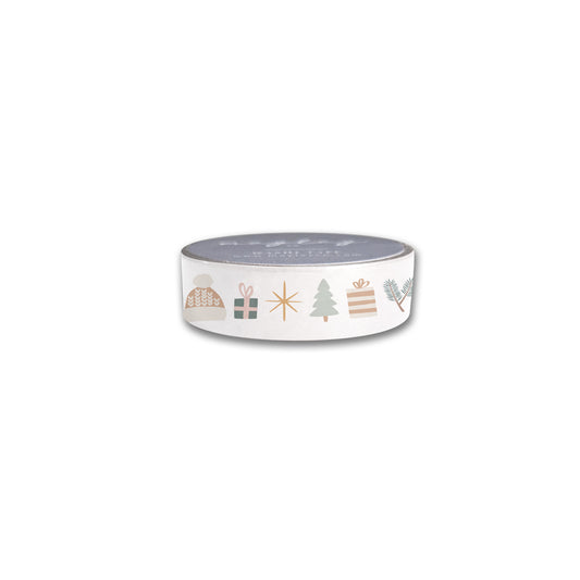 Roll of Cozy Winter JOY Christmas washi tape