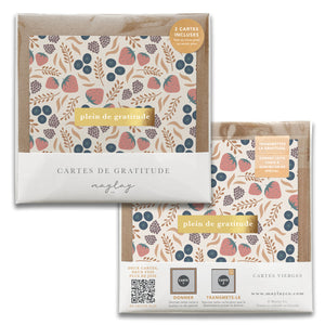 Fruity Florals Cartes de Gratitude Greeting Card in French