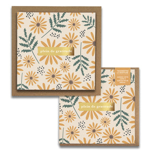 Hello Daisy Floral Cartes de Gratitude Greeting Card in French