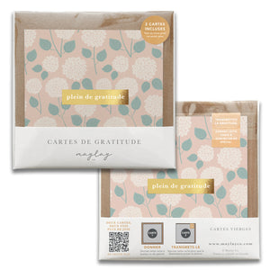 Hydrangeas Floral Cartes de Gratitude Greeting Card in French