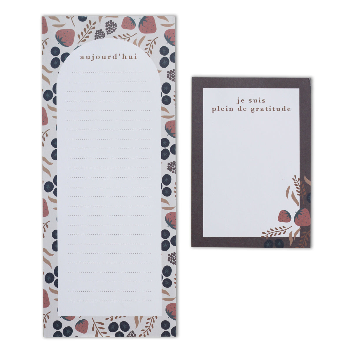 French Fruity Blocs-Notes Gratitude | Notepad Set — 2Pk