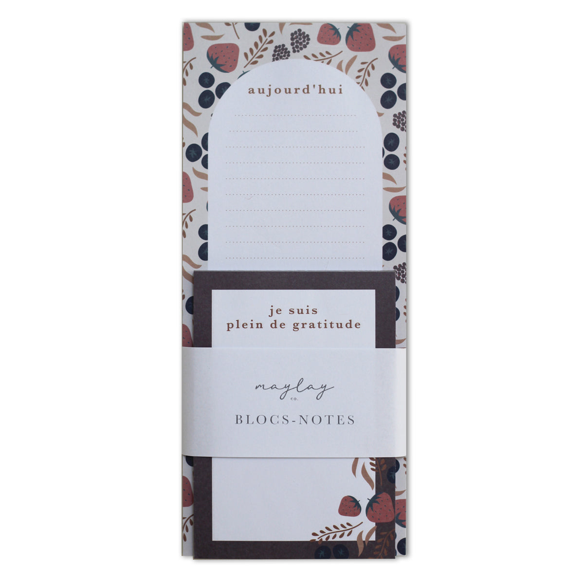French Fruity Blocs-Notes Gratitude | Notepad Set — 2Pk