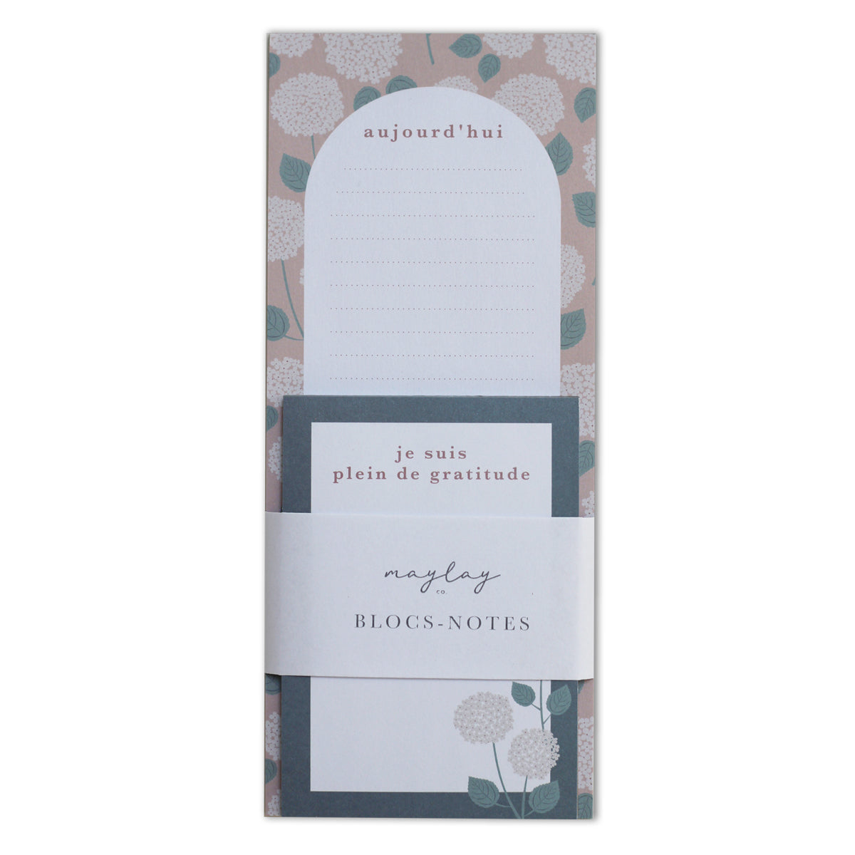 French Hydrangeas Blocs-Notes Gratitude | Notepad Set — 2Pk