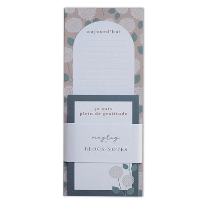 French Hydrangeas Blocs-Notes Gratitude | Notepad Set — 2Pk