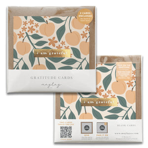 Peaches Florals Gratitude Greeting Cards