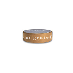 I Am Grateful Washi Tape - Gold Yellow