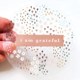Summerfield 3" Clear Gratitude Sticker